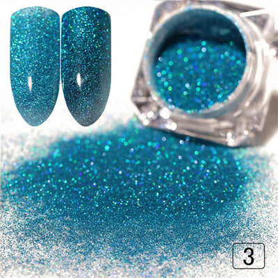 MULTI-COLORS GRADIENT EYESHADOW MAKEUP NAIL ART PIGMENT GLITTER DUST POWDER