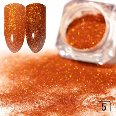 MULTI-COLORS GRADIENT EYESHADOW MAKEUP NAIL ART PIGMENT GLITTER DUST POWDER