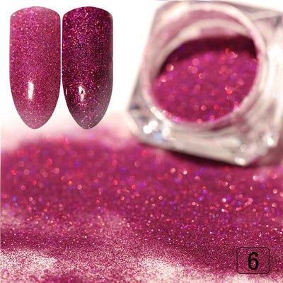 MULTI-COLORS GRADIENT EYESHADOW MAKEUP NAIL ART PIGMENT GLITTER DUST POWDER