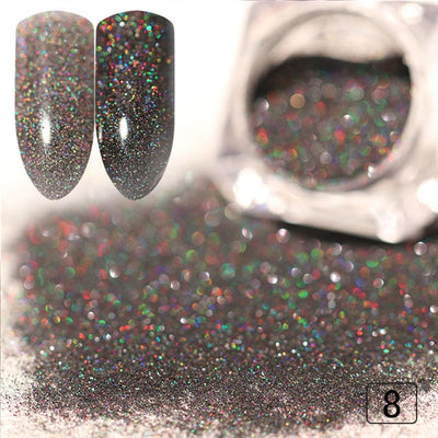 MULTI-COLORS GRADIENT EYESHADOW MAKEUP NAIL ART PIGMENT GLITTER DUST POWDER